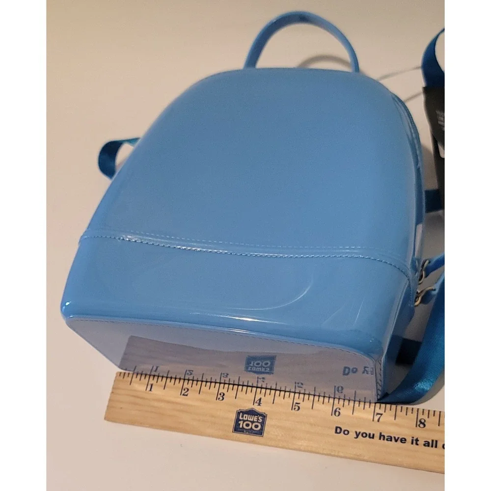 NWT Deluxity Los Angeles Mini Powder Blue Jelly Backpack Bag